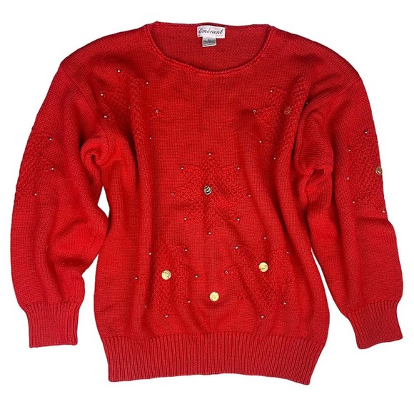 Vintage Eminent Embellished Star Holiday Sweater - Picture 7 of 8